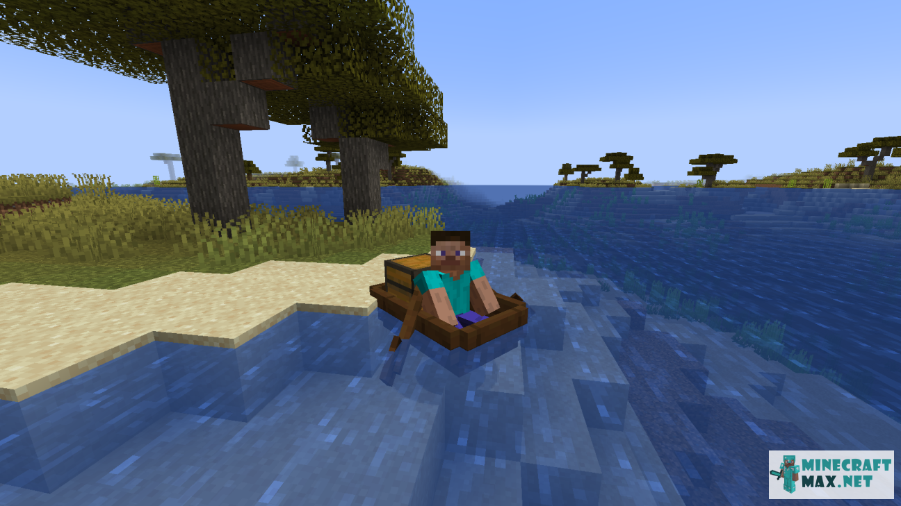 Dark Oak Boat with Chest in Minecraft | Screenshot 2