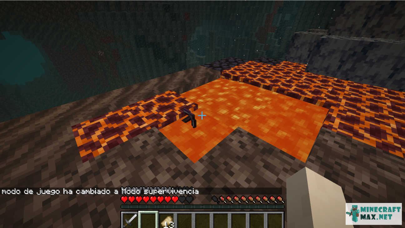 Quests Craft a netherite pickaxe and throw it into the lava for Minecraft | Screenshot 4