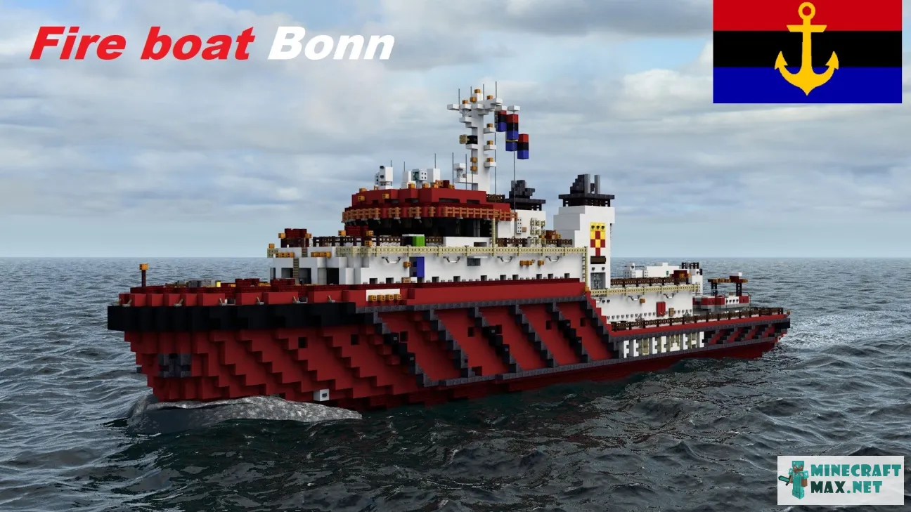 Fire boat Bonn | Download map for Minecraft: 1