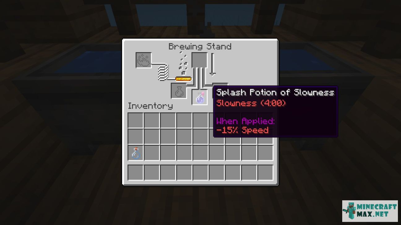 Splash Potion of Slowness (long) in Minecraft | Screenshot 1