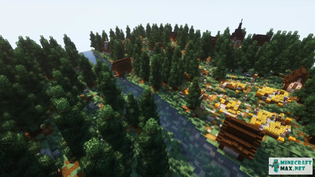 Custom Spruce Village | Download map for Minecraft: 1