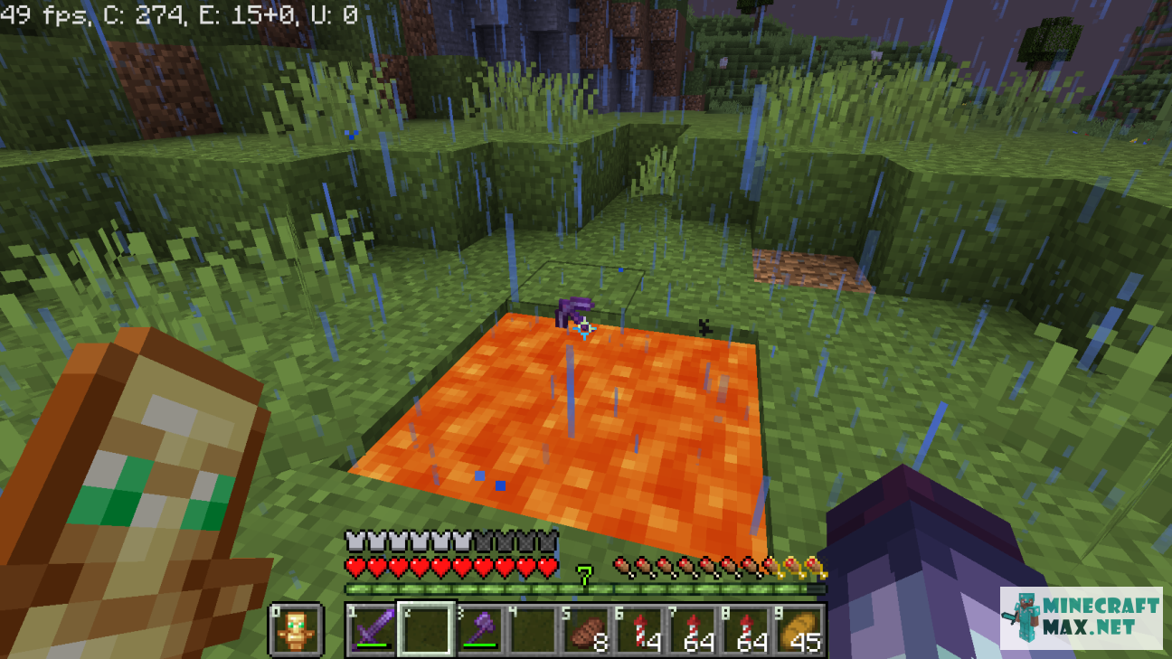 Quests Craft a netherite pickaxe and throw it into the lava for Minecraft | Screenshot 8