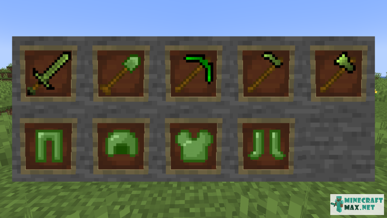 Emerald Armor and Tools | Lejupielādējiet modifikāciju Minecraft: 1