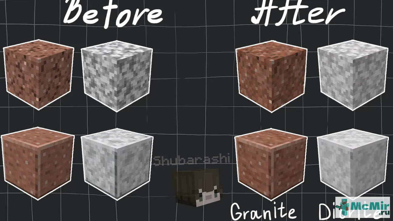 Текстура Новые гранит и диорит | Скачать текстуру для Minecraft: 1