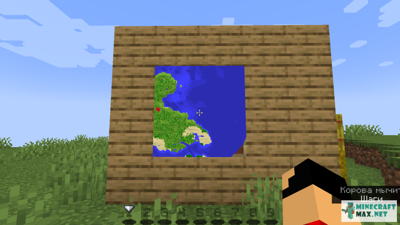 Quests Make a map of the area and put it in 4 frames for Minecraft | Screenshot 2