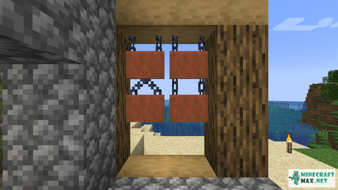 Acacia Hanging Sign in Minecraft | Screenshot 2