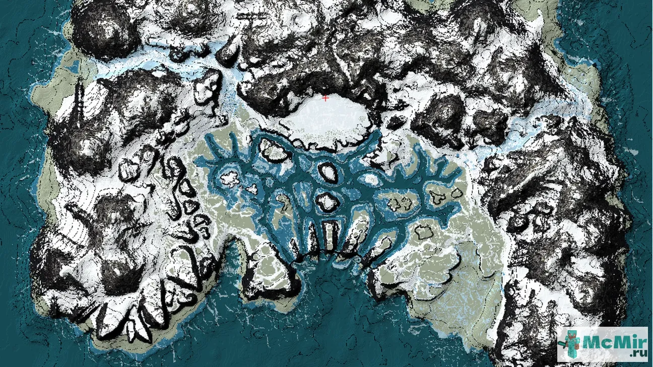 Карта Мир художника - Ледяные горы | Скачать карту Майнкрафт: 1