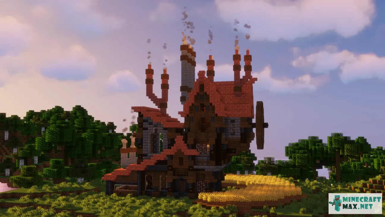 Steampunk Spruce Starter House || Evergreen SMP || by LemonTorture | Download map for Minecraft: 1
