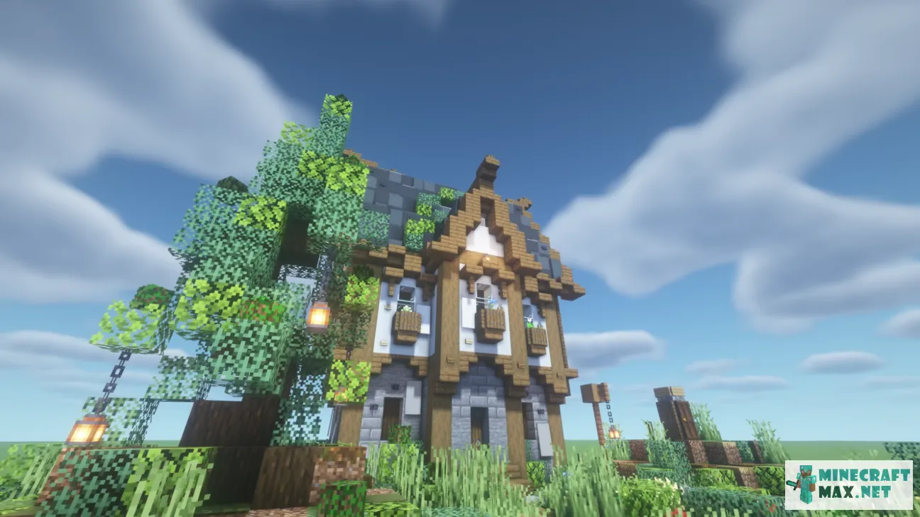 Minecraft, fantasy medieval house