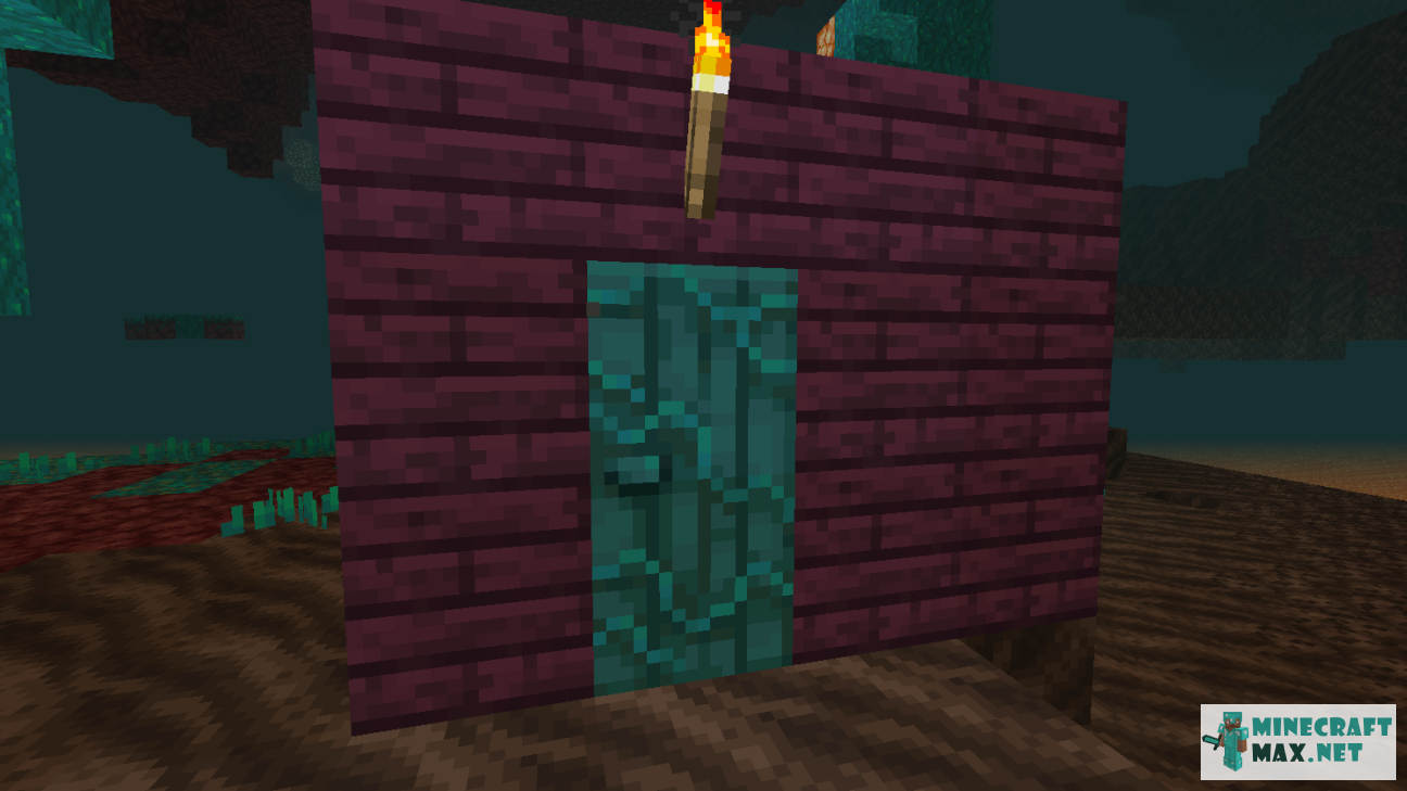 Warped Door in Minecraft | Screenshot 1