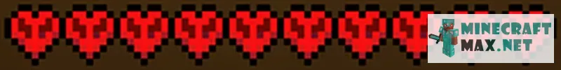 Fake hardcore hearts on survival | Download texture for Minecraft: 1