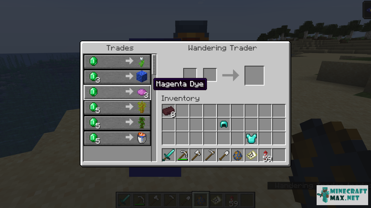 Quests Find the wandering Trader with acacia sapling for Minecraft | Screenshot 2