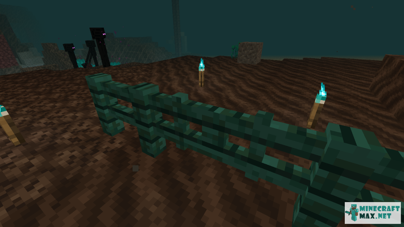 Warped Fence Gate in Minecraft | Screenshot 2