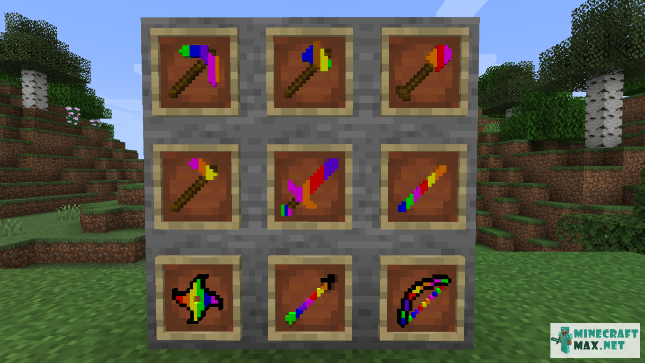 Rainbow ore | Lejupielādējiet modifikāciju Minecraft: 1