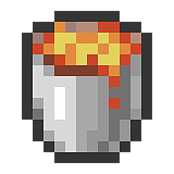 Как сделать ведро лавы в Minecraft