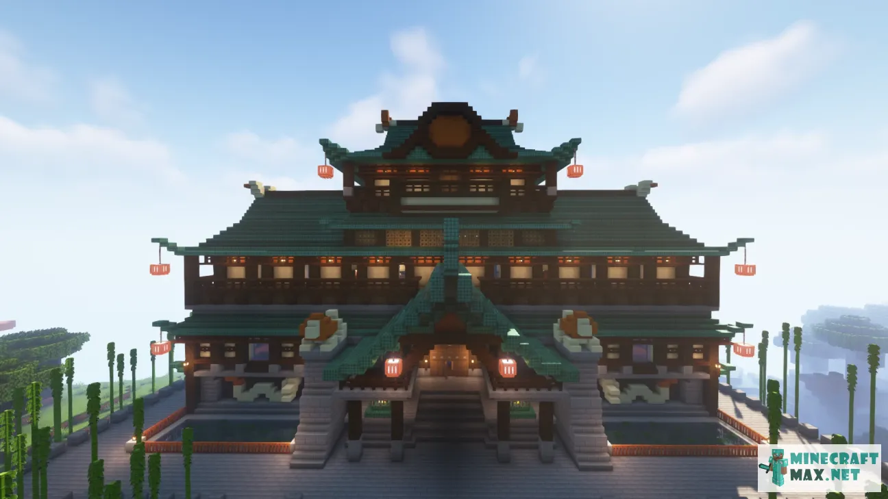 Large Japanese-style house | Download map for Minecraft: 1
