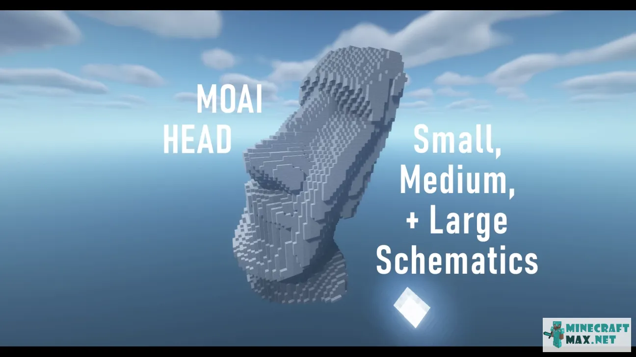 Moai Head Schematics | Download map for Minecraft: 1