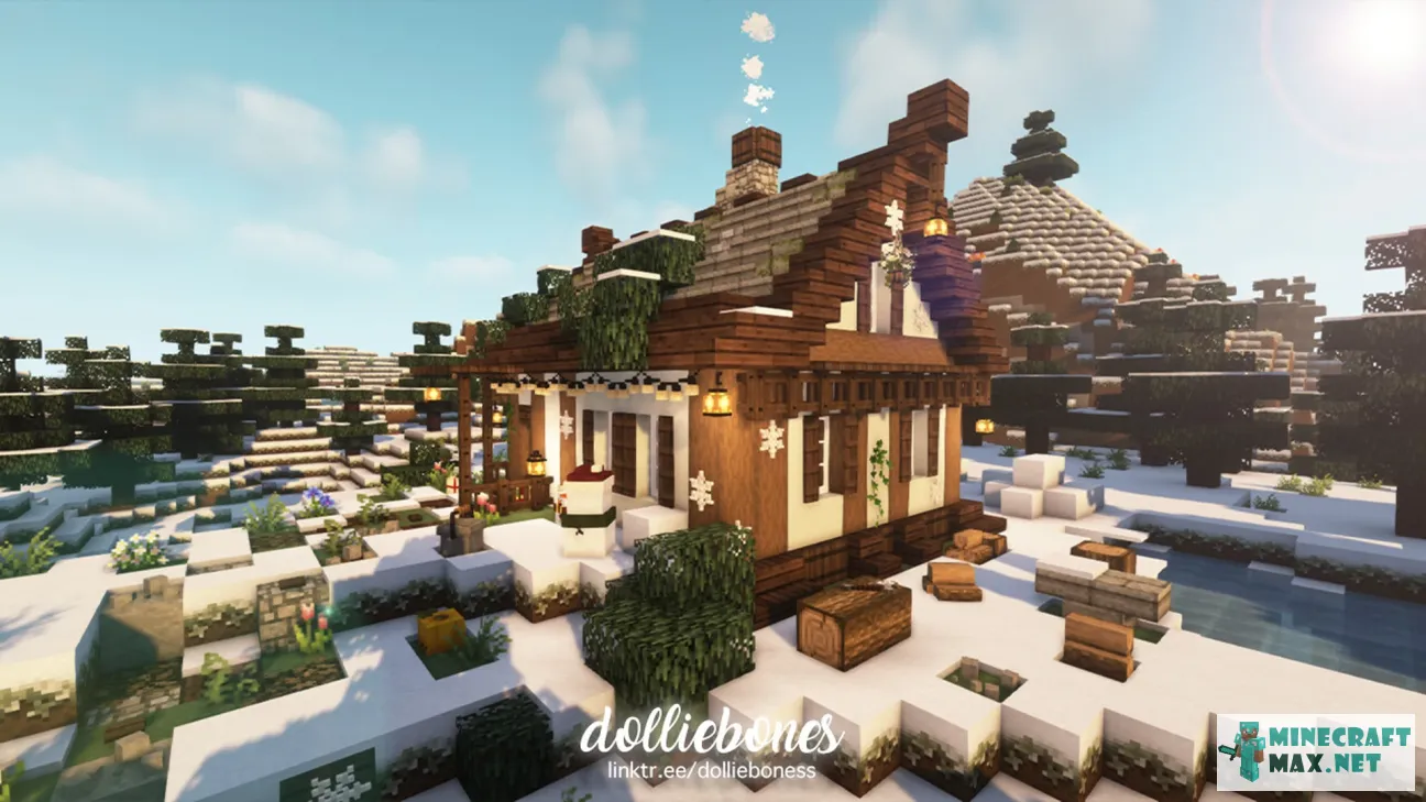 Snowy Winter Cottage ❄️ ⛄️ | Download map for Minecraft: 1