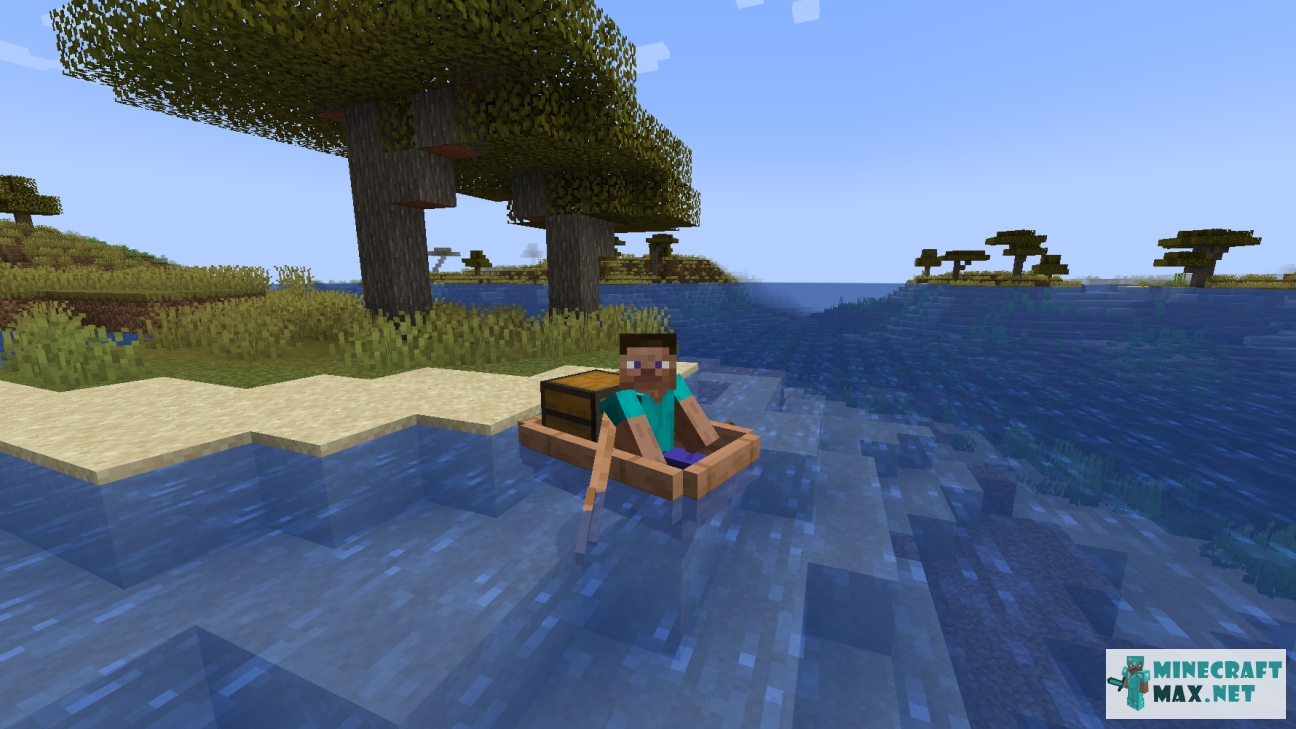 Jungle Boat with Chest in Minecraft | Screenshot 2