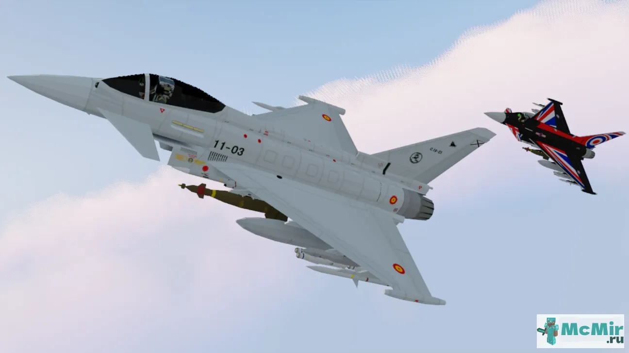 Мод Eurofighter Typhoon | MCHeli Content | Скачать мод для Minecraft: 1