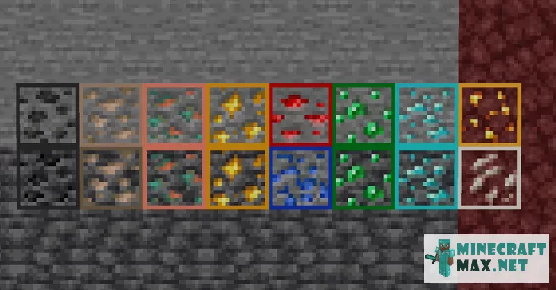 Rochester X's More Visible Ores | Download texture for Minecraft: 1
