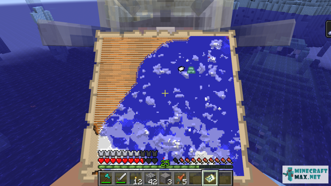 Quests Find an underwater fortress using the map for Minecraft | Screenshot 1