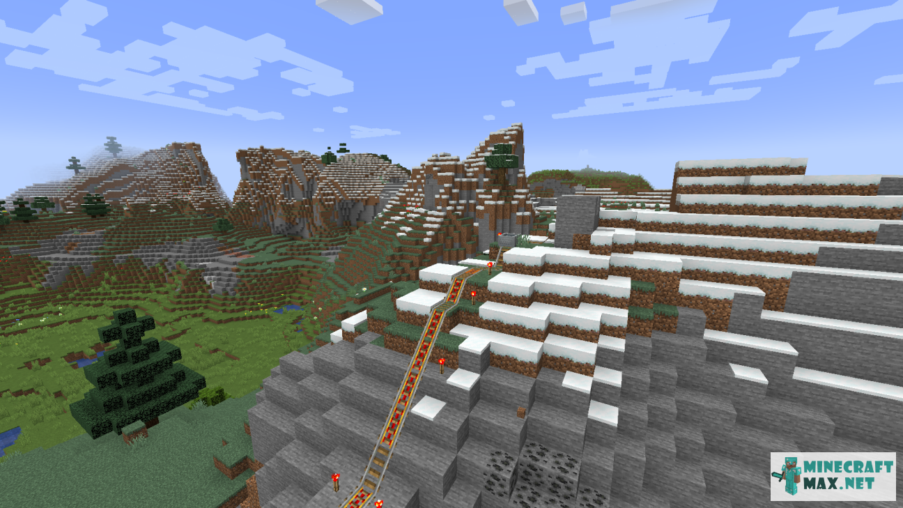 Quests Build a railroad in the high mountains for Minecraft | Screenshot 1