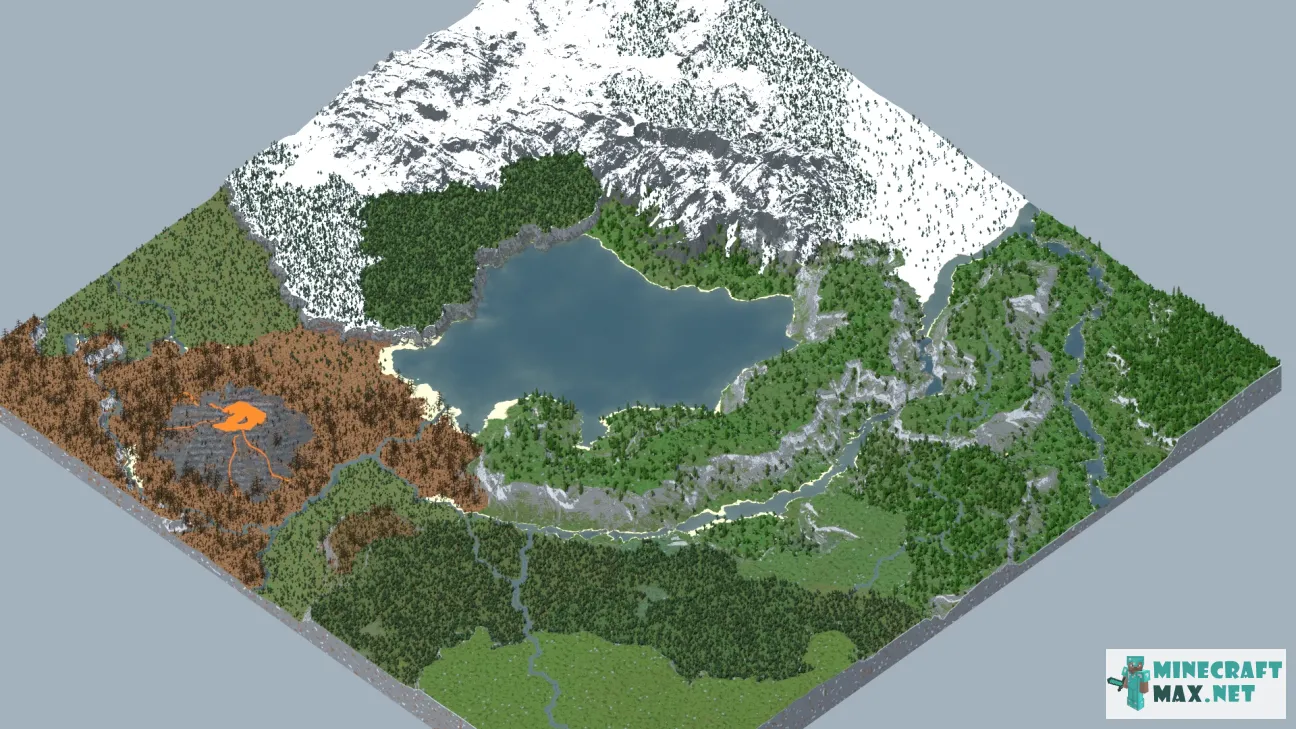 Osiarea 4k x 4k | Download map for Minecraft: 1