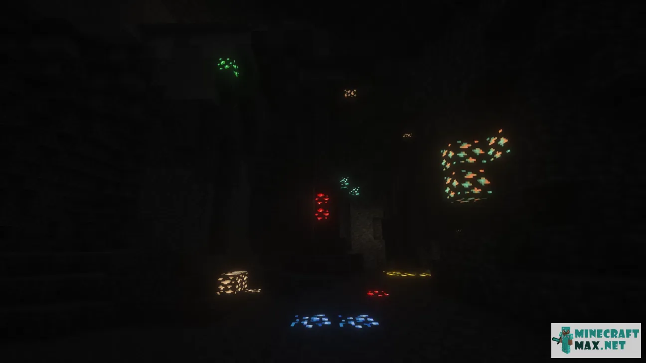 Glowing Ores | Download texture for Minecraft: 1