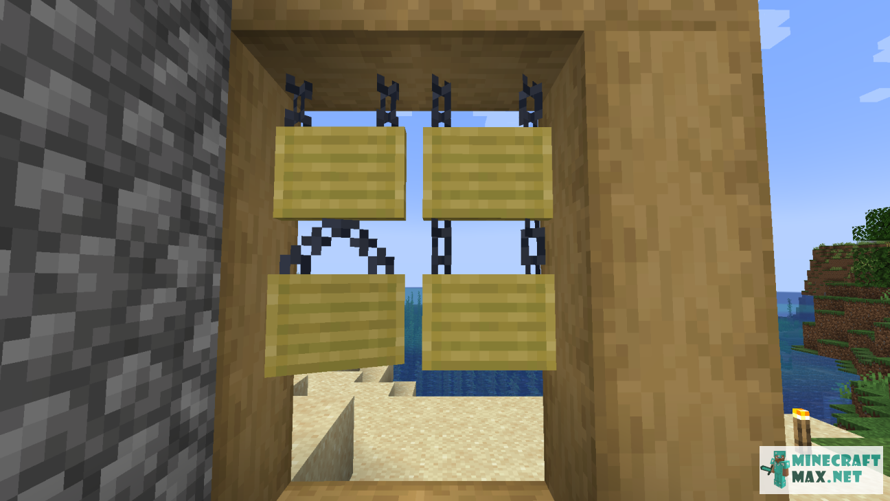 Bamboo Hanging Sign in Minecraft | Screenshot 2