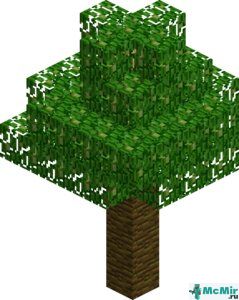 Тропическое дерево (дерево) в Майнкрафте