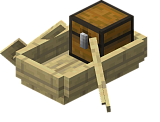 Как сделать берёзовую грузовую лодку в Minecraft