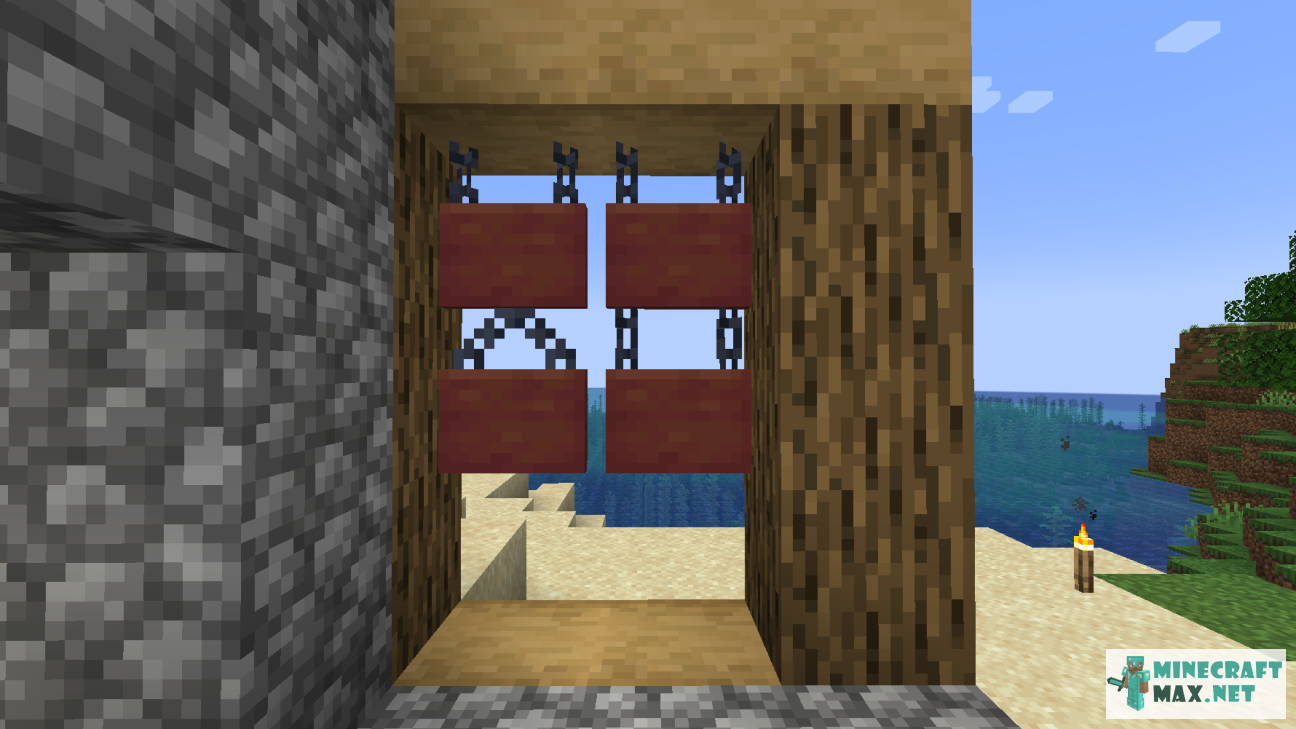 Mangrove Hanging Sign in Minecraft | Screenshot 2