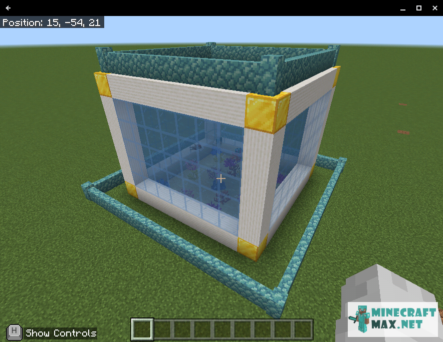 Veiciet uzdevumu Сделать аквариум с тропическими рыбками programmā Minecraft | Screenshot 2