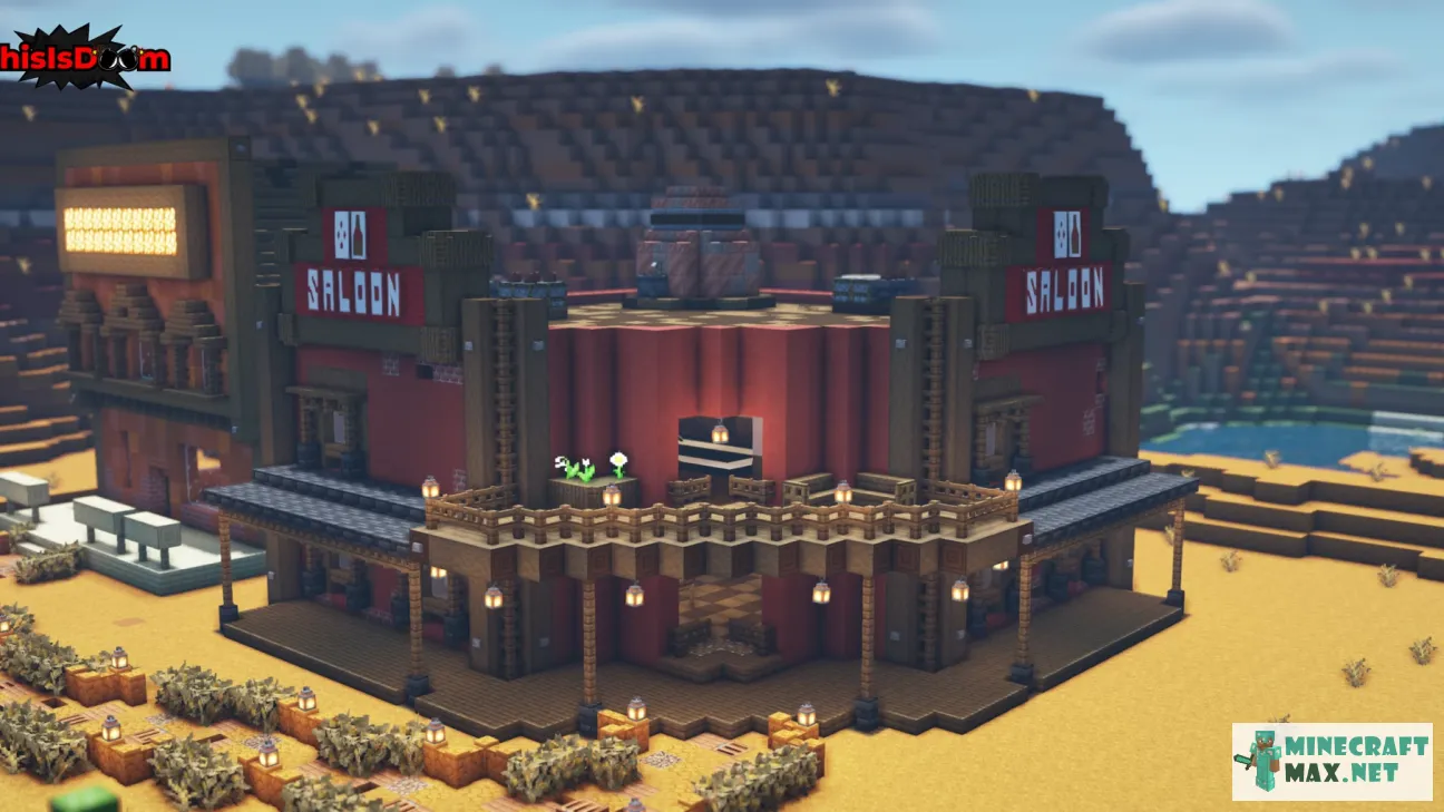 Wild West Saloon and Interior | Download map for Minecraft: 1