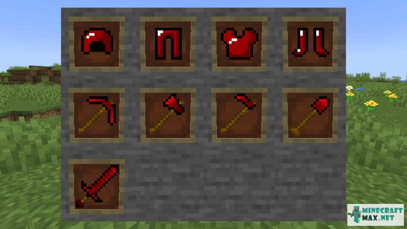 Redstone Armor, Tools, and Weapons | Lejupielādējiet modifikāciju Minecraft: 1