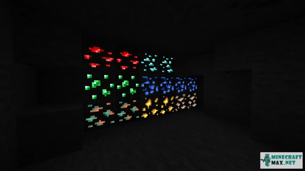 Stay Light Glowing Ores | Download texture for Minecraft: 1