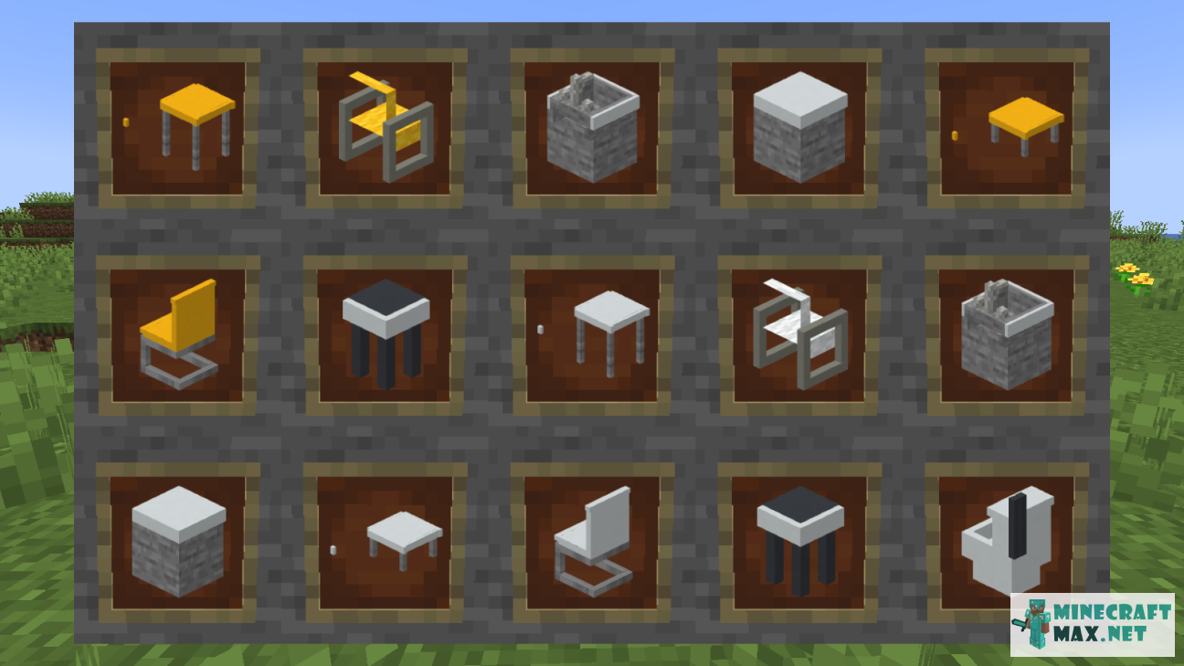 New furniture | Download mod for Minecraft: 1