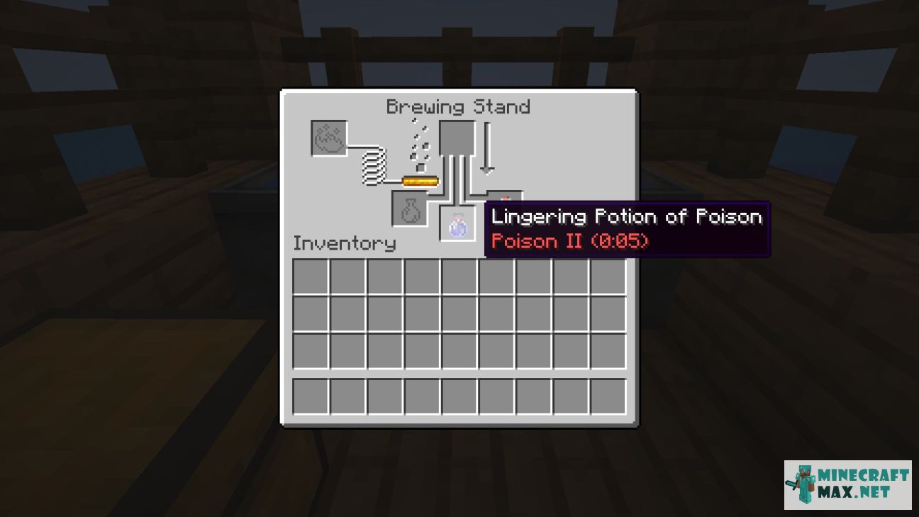 Lingering Potion of Poison II in Minecraft | Screenshot 1