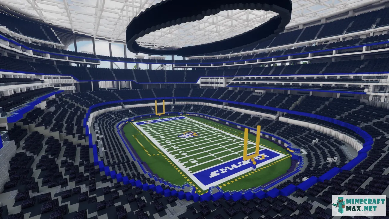 Sofi Stadium 1:1 Recreation | Super Bowl LVI | Download map for Minecraft: 1