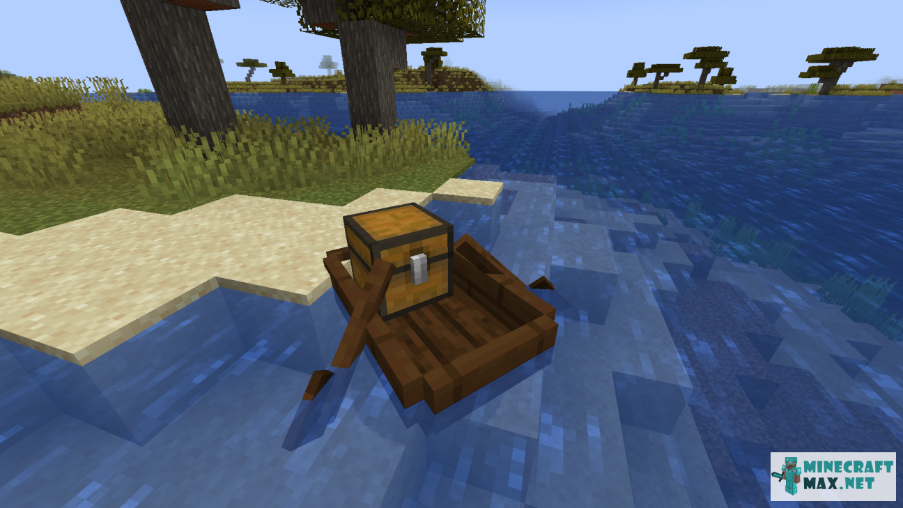 Dark Oak Boat with Chest in Minecraft | Screenshot 1