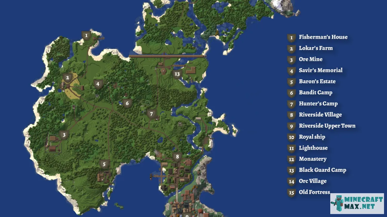 Ensam Island | Download map for Minecraft: 1