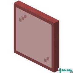 Красная стеклянная панель в Майнкрафте