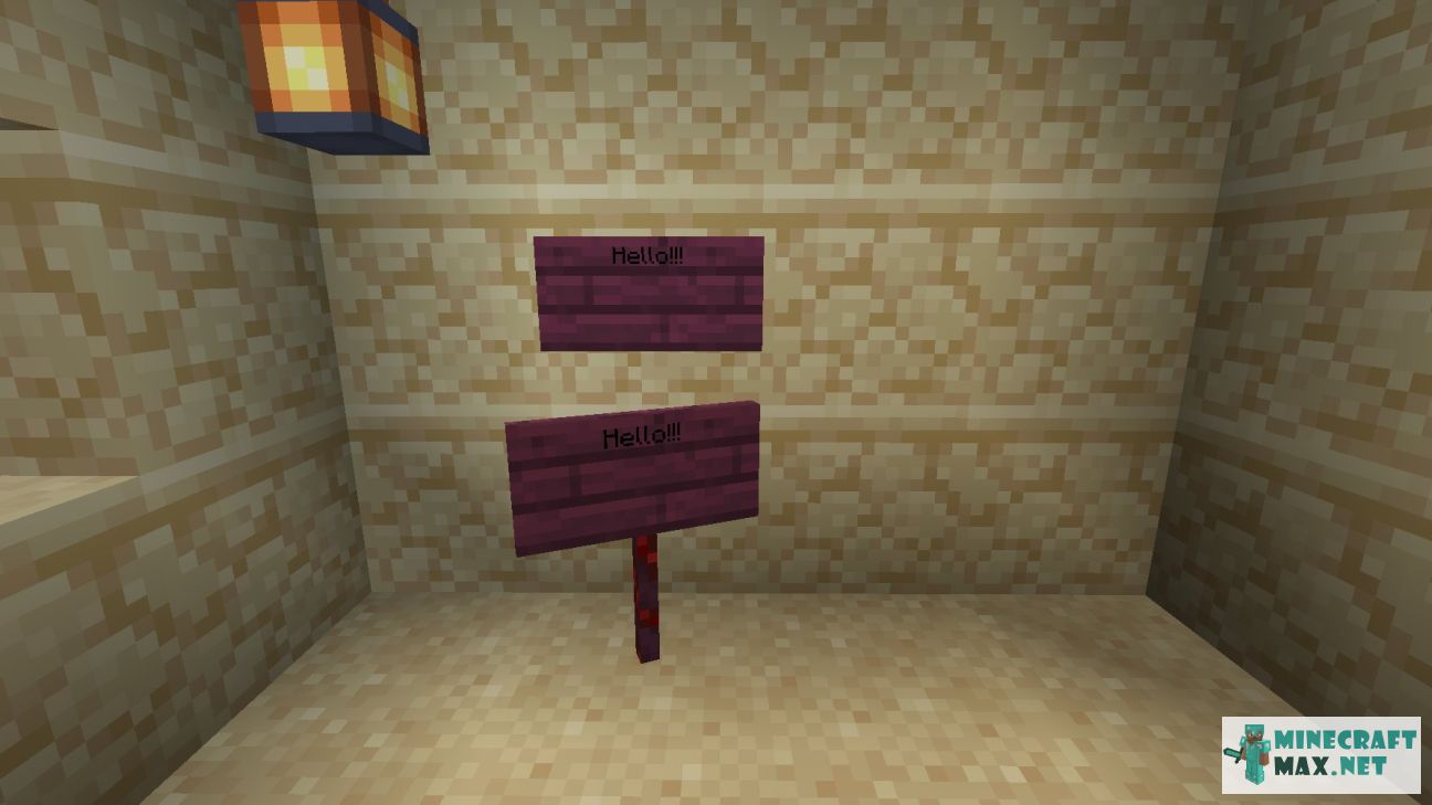 Crimson Sign in Minecraft | Screenshot 2