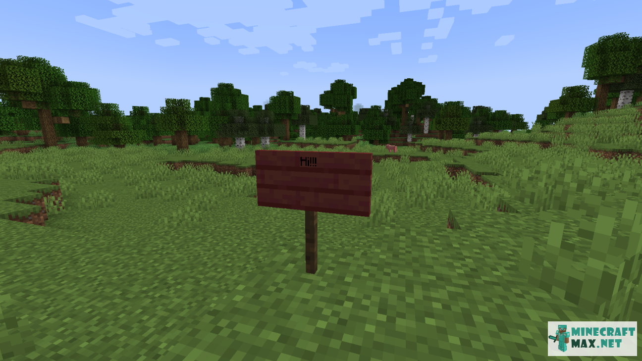 Mangrove Sign in Minecraft | Screenshot 1