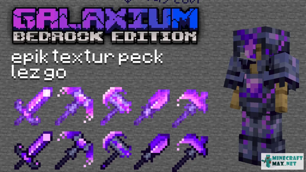 Galactium Gear (Retextured Netherite) | Download texture for Minecraft: 1