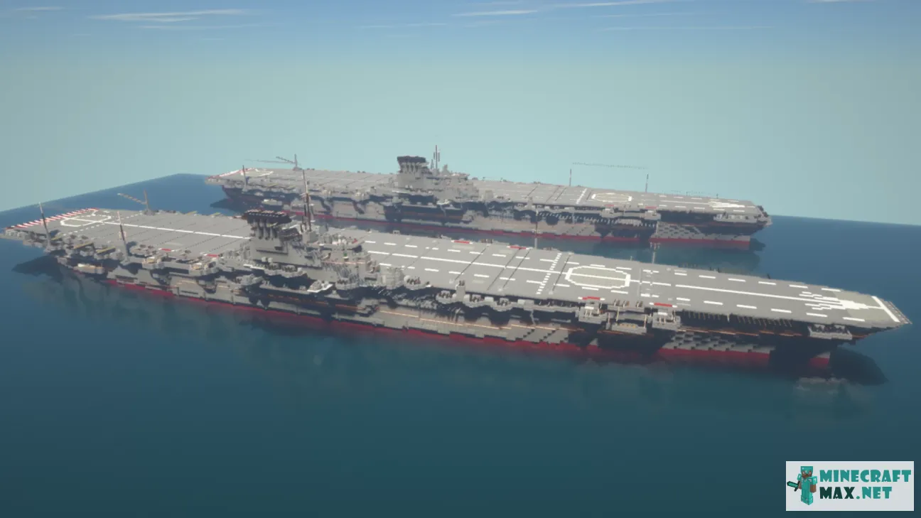IJN Shinano, Hypothetical Completion & Hurricane Bow Version | Download map for Minecraft: 1