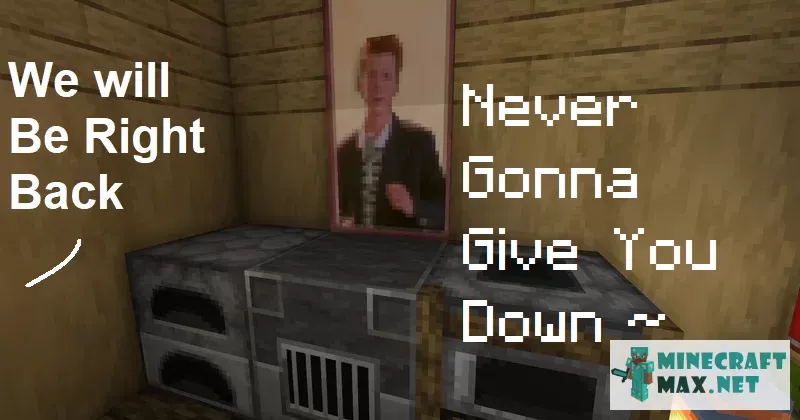 Rickroll Painting in Minecraft! | Download texture for Minecraft: 1