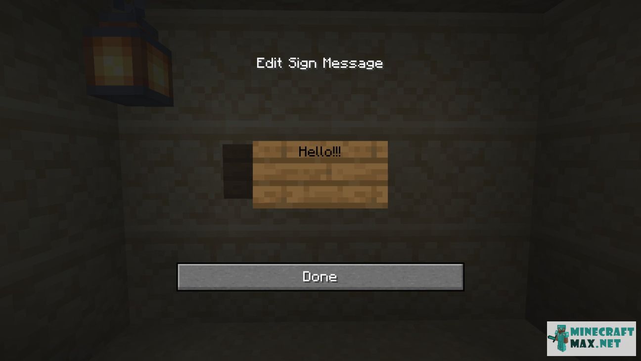 Spruce Sign in Minecraft | Screenshot 1