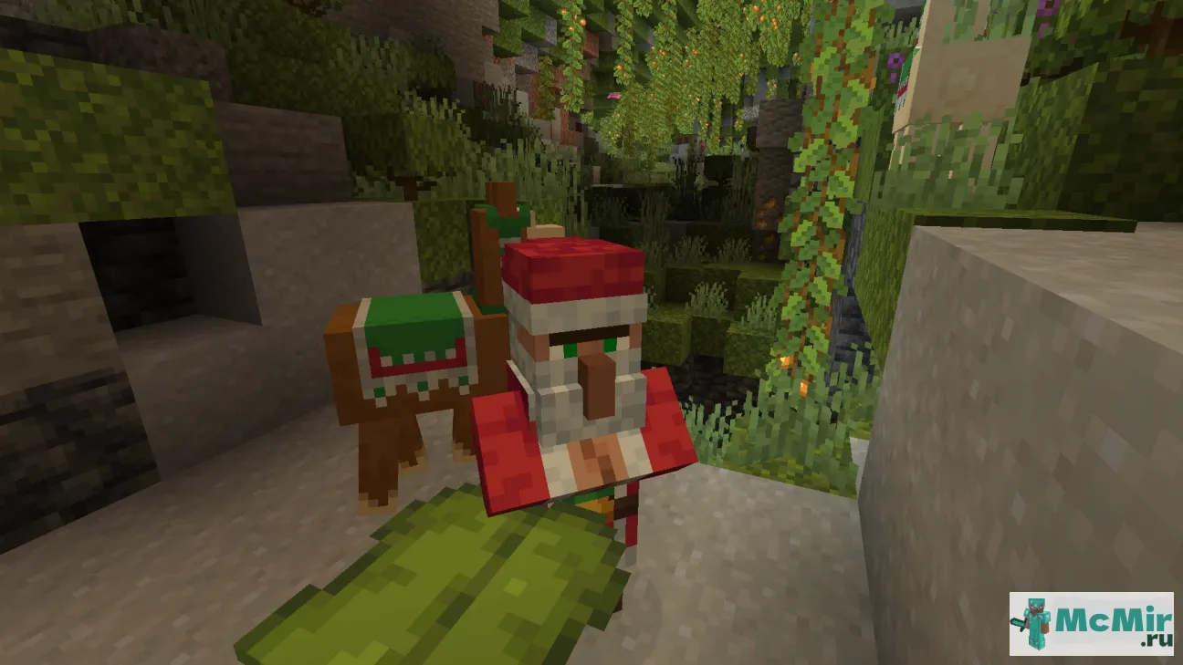 Текстура Странствующий торговец Санта | Скачать текстуру для Minecraft: 1